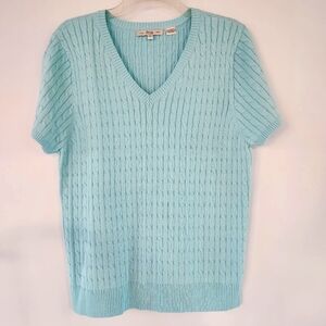 Pria Light Blue Cable Knit Sweater 100% Cotton